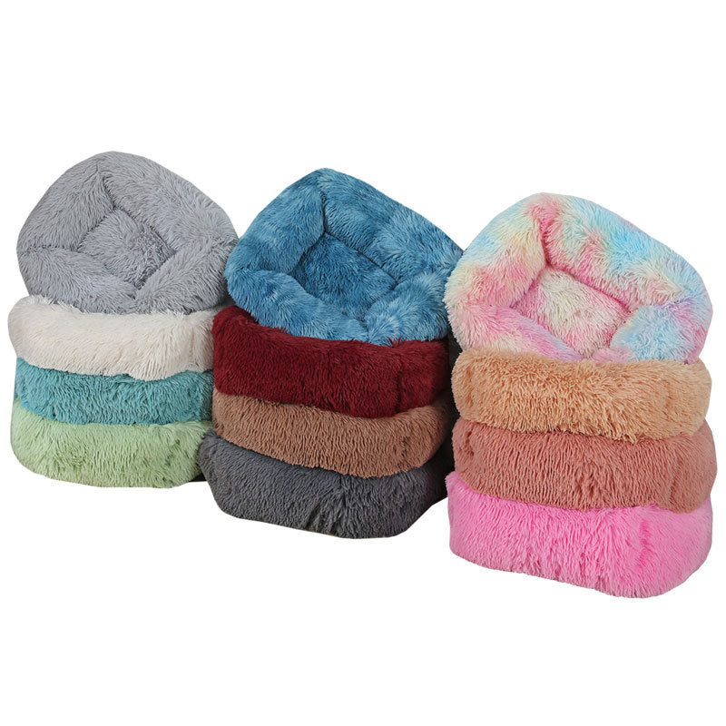 Plush Square Pet Nest Large, Medium And Small Dogs Autumn And Winter Sleeping Nest Dog Litter Cat Litter Pet Supplies