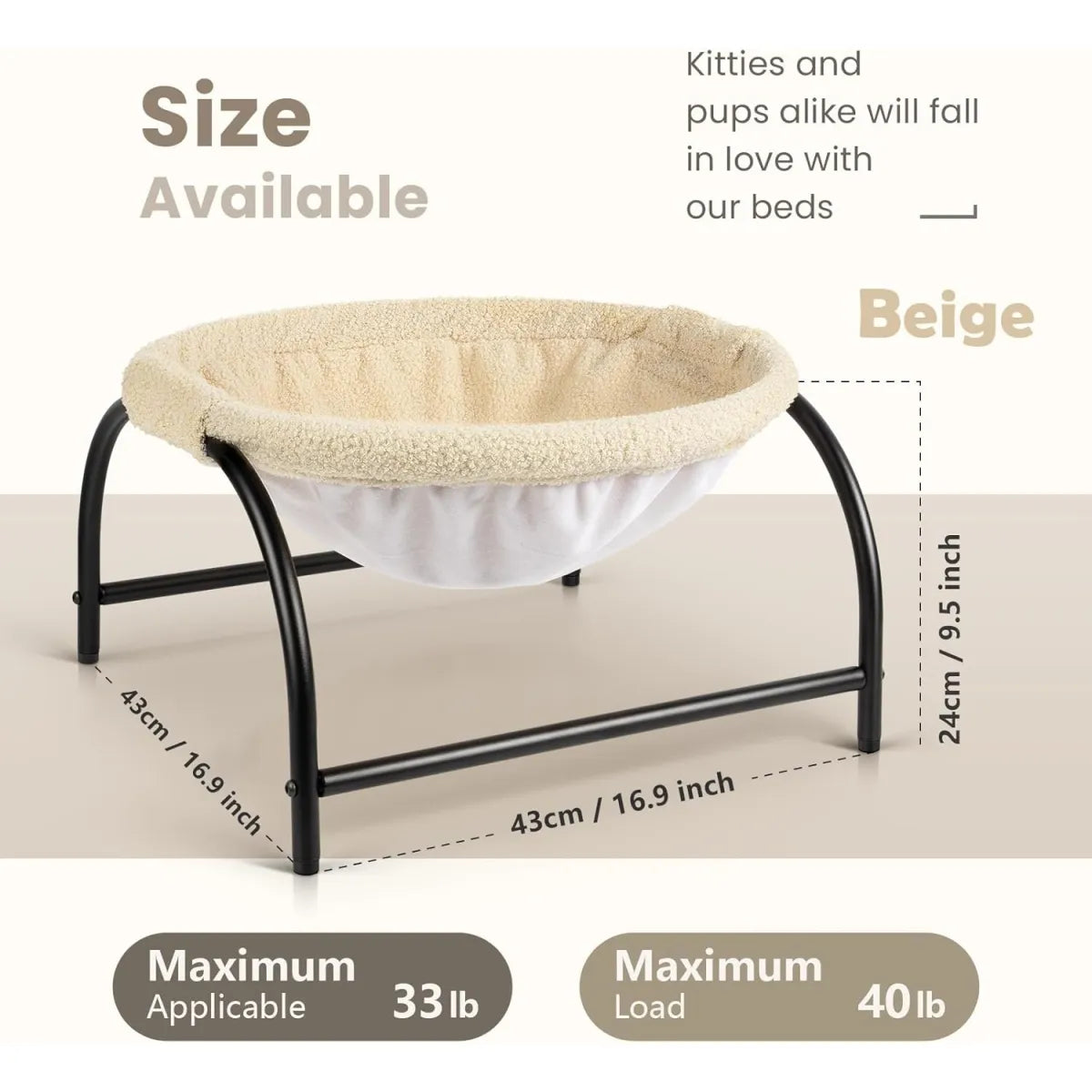 Elevated Hammock Pet Bed - Joint Support