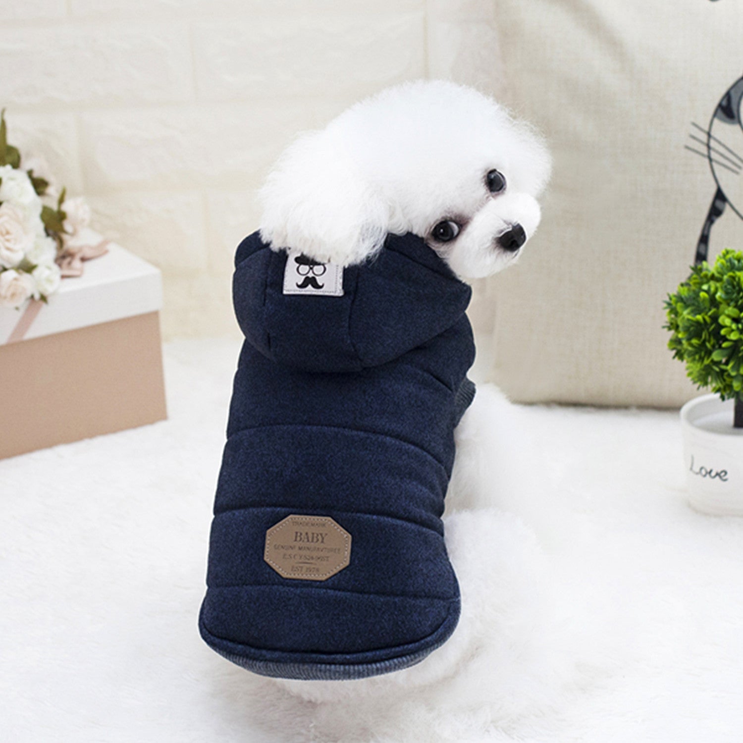 Pet Clothes Dog Clothes Autumn And Winter New Teddy Dog Pet Clothing Legs Cotton-padded Clothes Moustache Feet Cotton-padded Clothes
