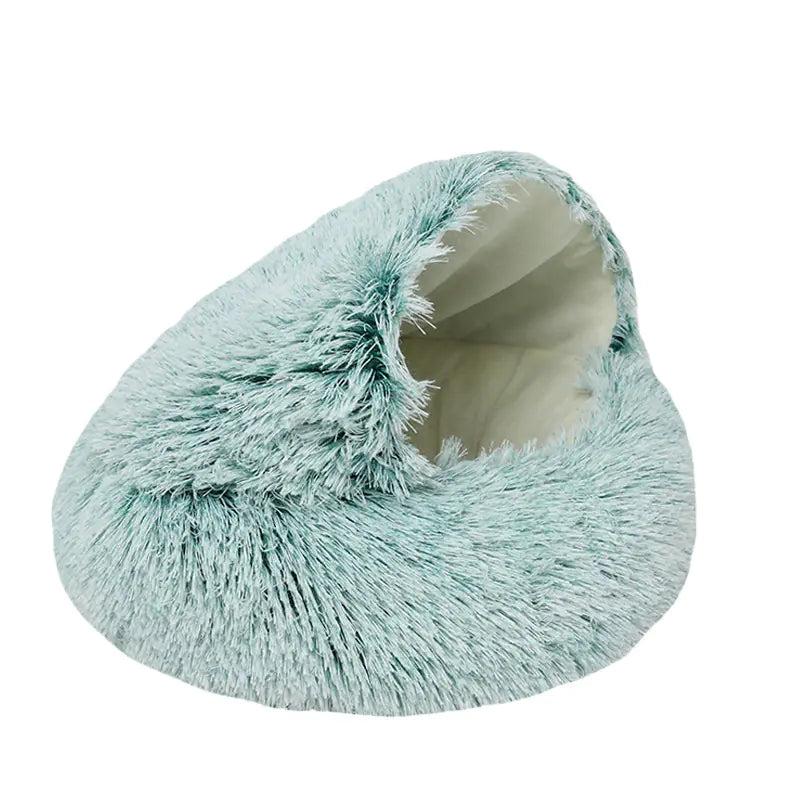 Plush Shell Pet Bed - Calming & Winter Warmth