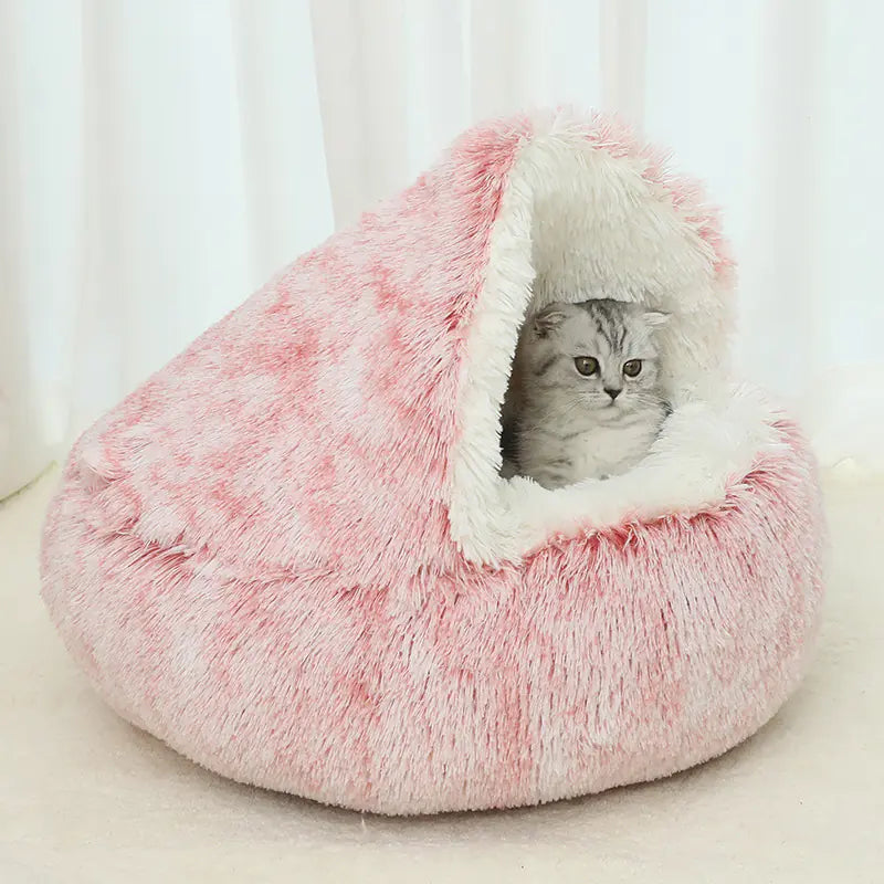Plush Shell Pet Bed - Calming & Winter Warmth
