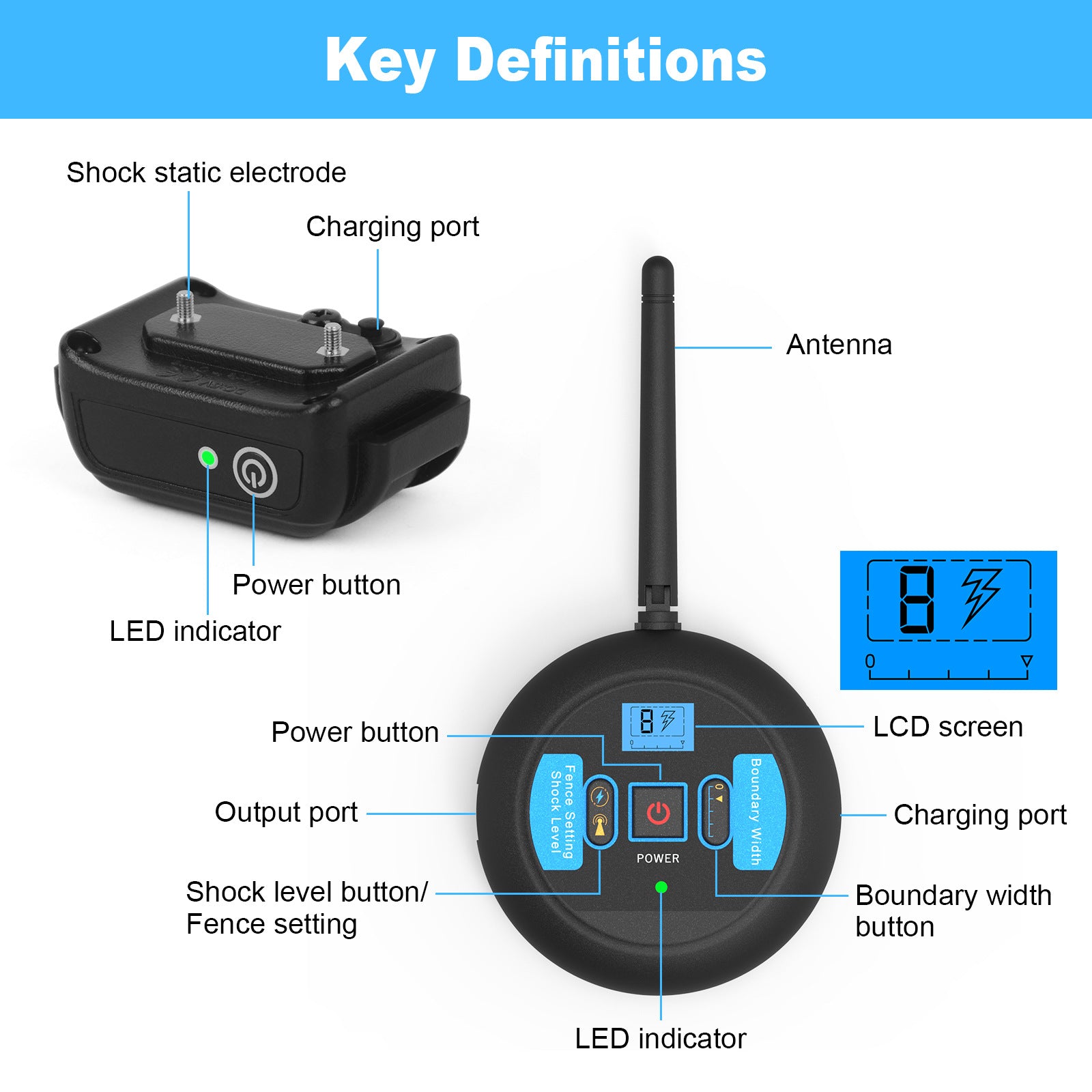 Wireless Pet Electronic Fence New Year Pet Trainer Bark Stopper Pet Supplies Toy Training Electric Shock