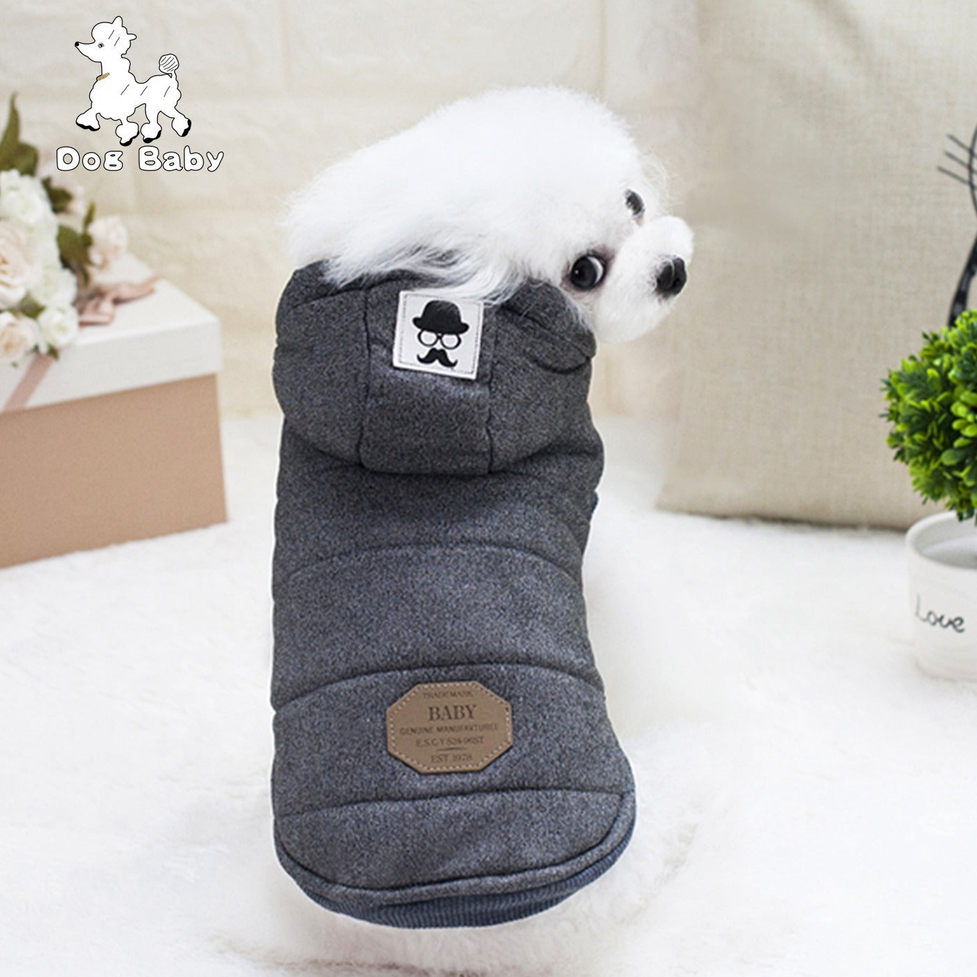 Pet Clothes Dog Clothes Autumn And Winter New Teddy Dog Pet Clothing Legs Cotton-padded Clothes Moustache Feet Cotton-padded Clothes