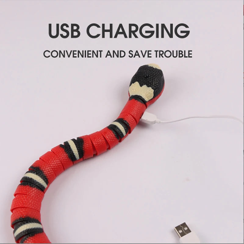 Smart Snake Cat Toy - Interactive USB Rechargeable