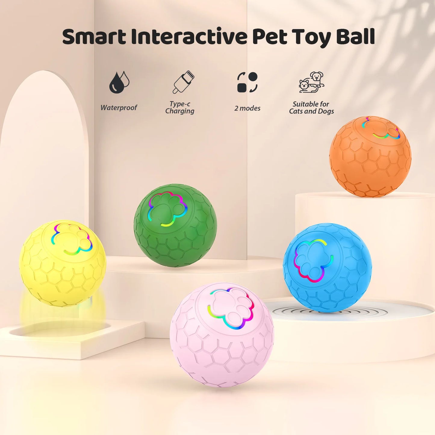 Smart Dog Toy Ball - Interactive USB Rechargeable