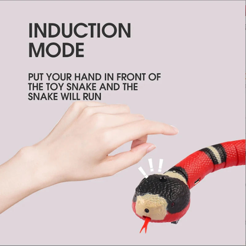 Smart Snake Cat Toy - Interactive USB Rechargeable