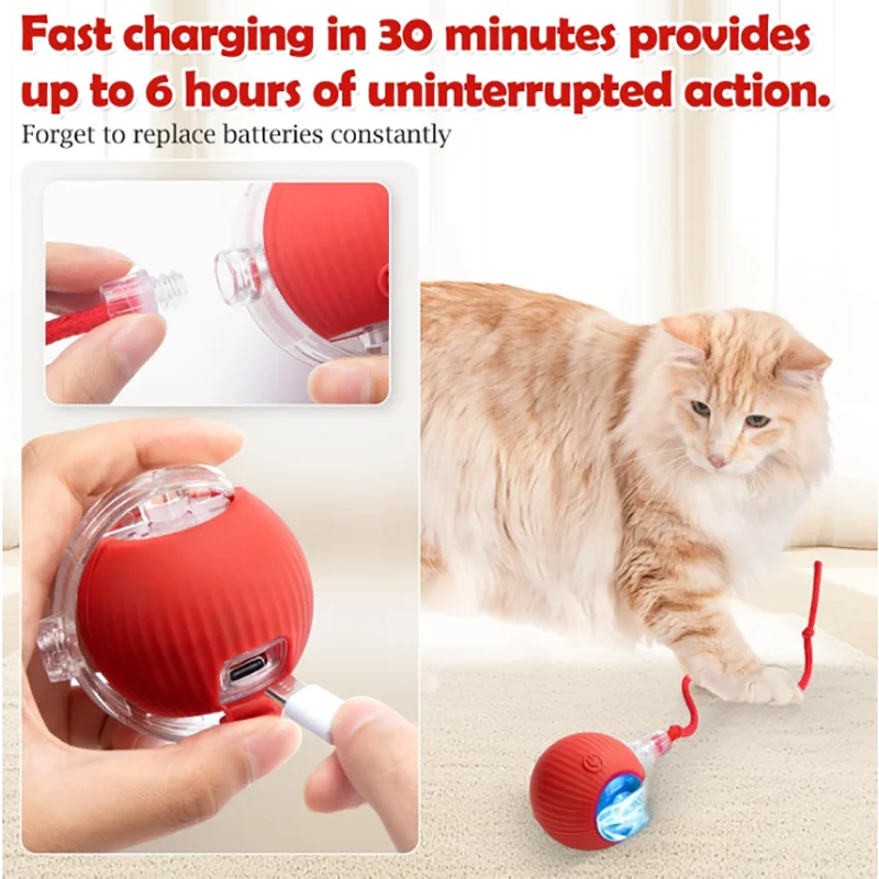 Smart Interactive Cat Ball - Automatic Rolling Toy