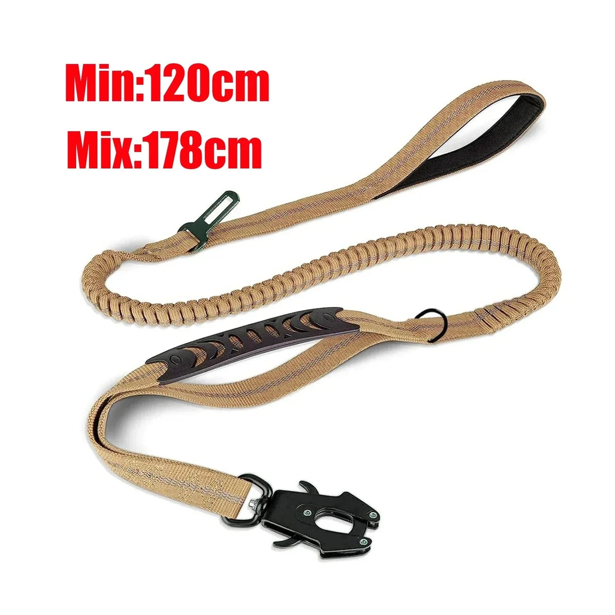 Tactical Bungee Dog Leash - Shock-Absorbing & Reflective - Petmartopia
