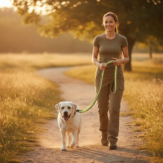 Tactical Bungee Dog Leash - Shock-Absorbing & Reflective - Petmartopia