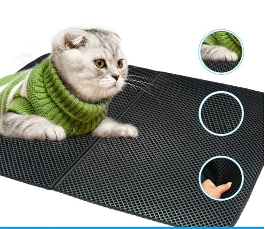 Cat Litter Trapping Mat - Double-Layer & Waterproof