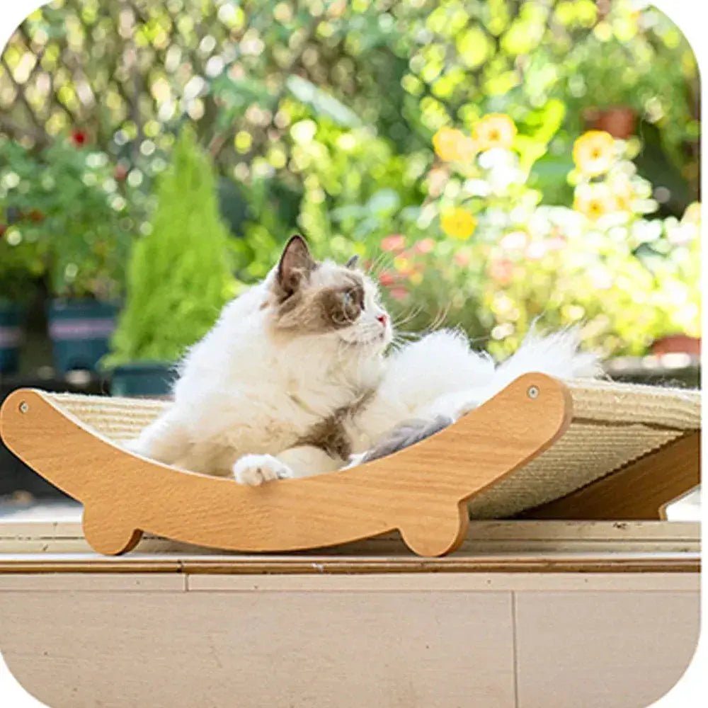 Natural Wood Cat Scratcher - Petmartopia