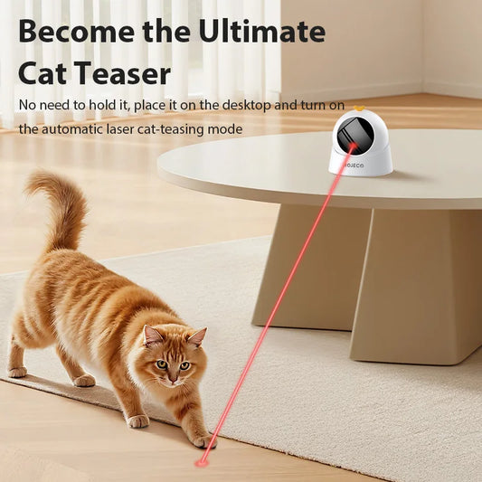 White Interactive 360° Smart Teasing Laser Toy