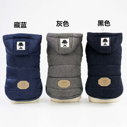 Pet Clothes Dog Clothes Autumn And Winter New Teddy Dog Pet Clothing Legs Cotton-padded Clothes Moustache Feet Cotton-padded Clothes