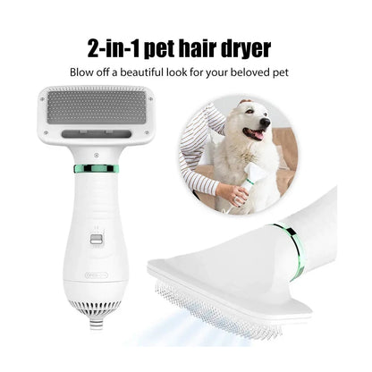 2-in-1 Pet Hair Dryer Brush - Dry & Style Combo - Petmartopia