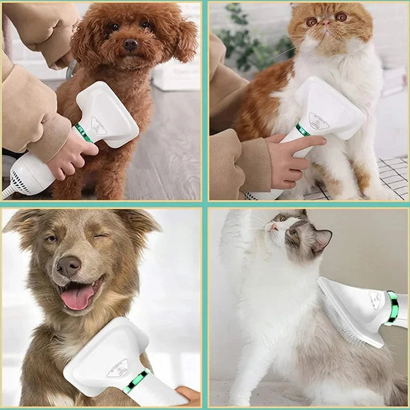 2-in-1 Pet Hair Dryer Brush - Dry & Style Combo - Petmartopia