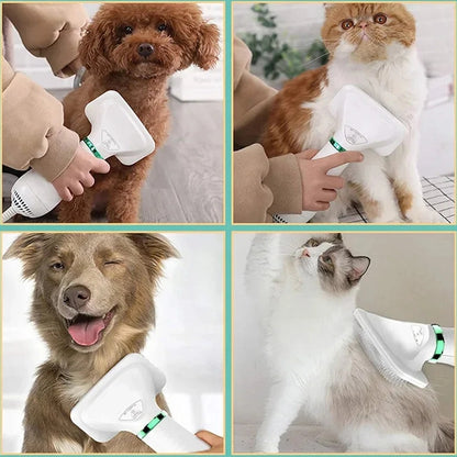 2-in-1 Pet Hair Dryer Brush - Dry & Style Combo - Petmartopia