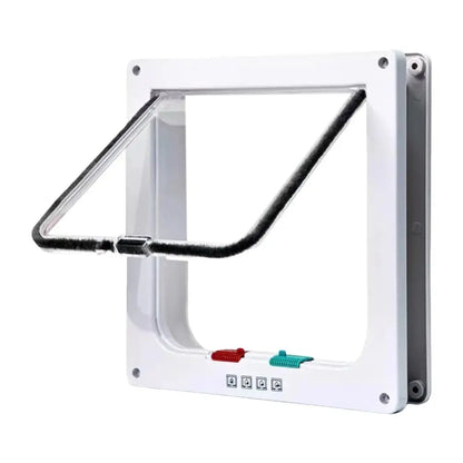 4 Way Security Cat Flap Door - Weatherproof with Locking Modes - Petmartopia
