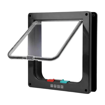 4 Way Security Cat Flap Door - Weatherproof with Locking Modes - Petmartopia