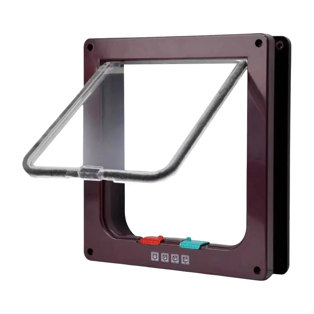 4 Way Security Cat Flap Door - Weatherproof with Locking Modes - Petmartopia
