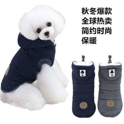 Pet Clothes Dog Clothes Autumn And Winter New Teddy Dog Pet Clothing Legs Cotton-padded Clothes Moustache Feet Cotton-padded Clothes