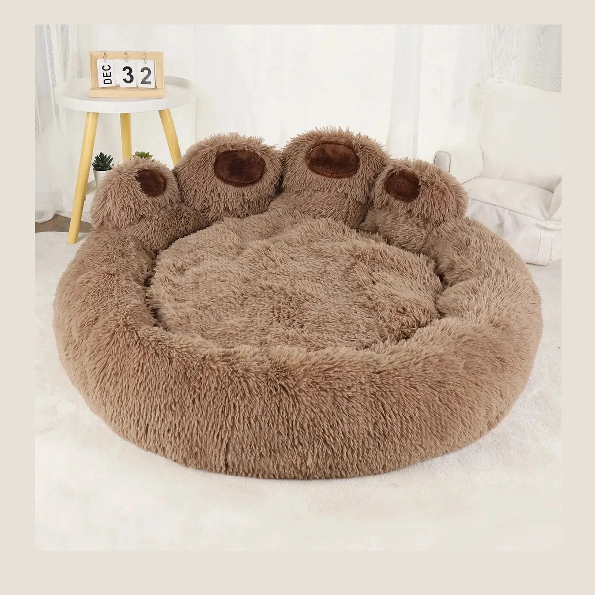 Bear Paw Calming Pet Bed - Anxiety Relief & Deep Sleep - Petmartopia