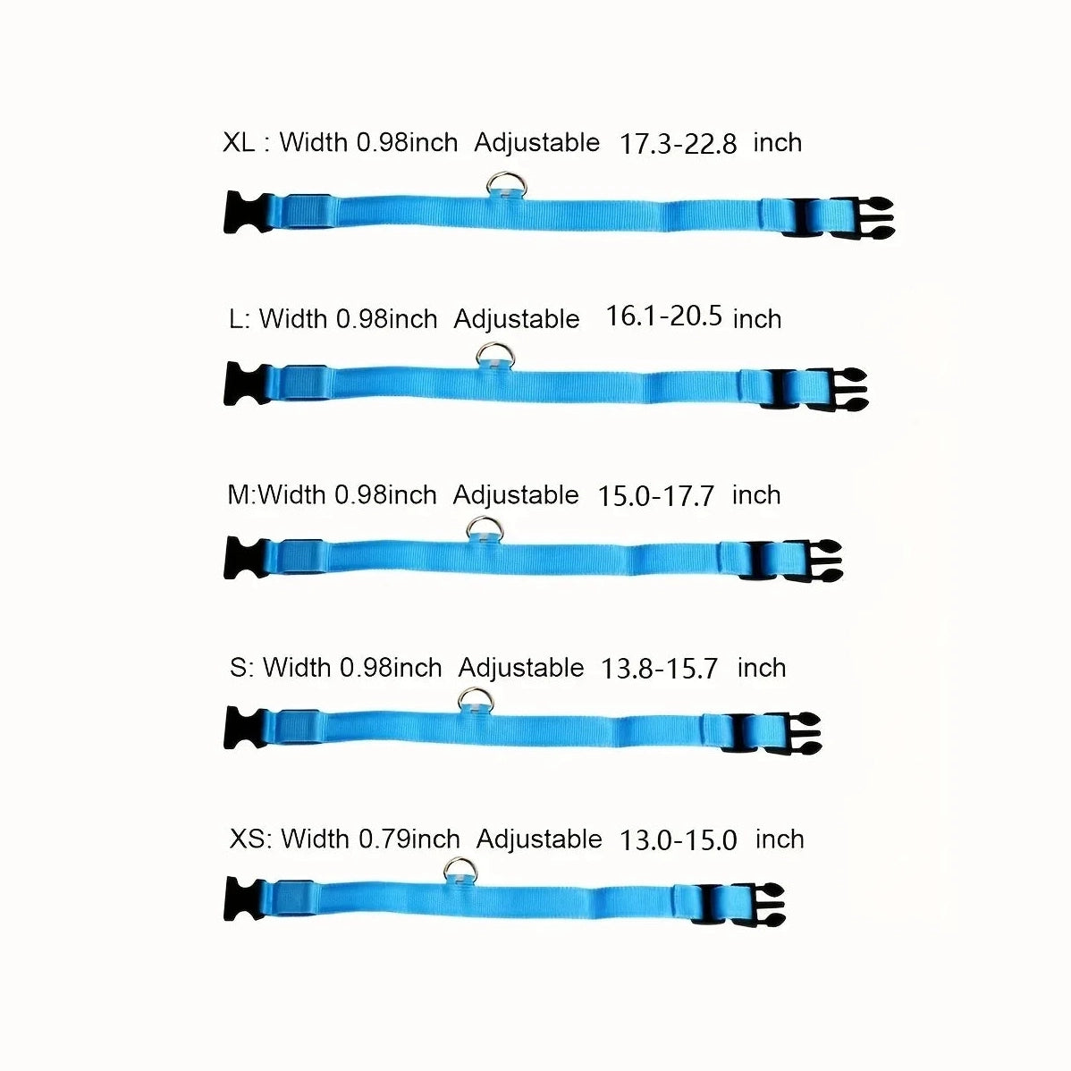 LED Safety Dog Collar - Rechargeable Glow-in-Dark Night Visibility - Petmartopia