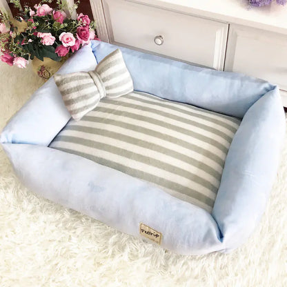 Washable Velvet Pet Bed - Removable Cover