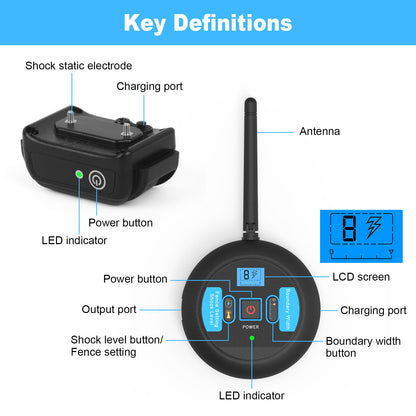 Wireless Pet Electronic Fence New Year Pet Trainer Bark Stopper Pet Supplies Toy Training Electric Shock