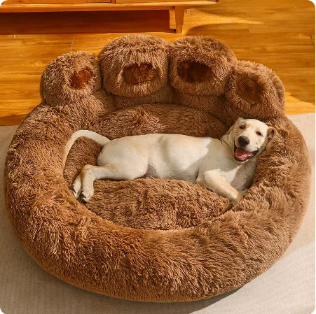 Cute Bear Pow Pet Kennel Creative Cross-border Cat Nest Supplies Warm Four Seasons Universal Pet Sofa Sleeping Mat Nest