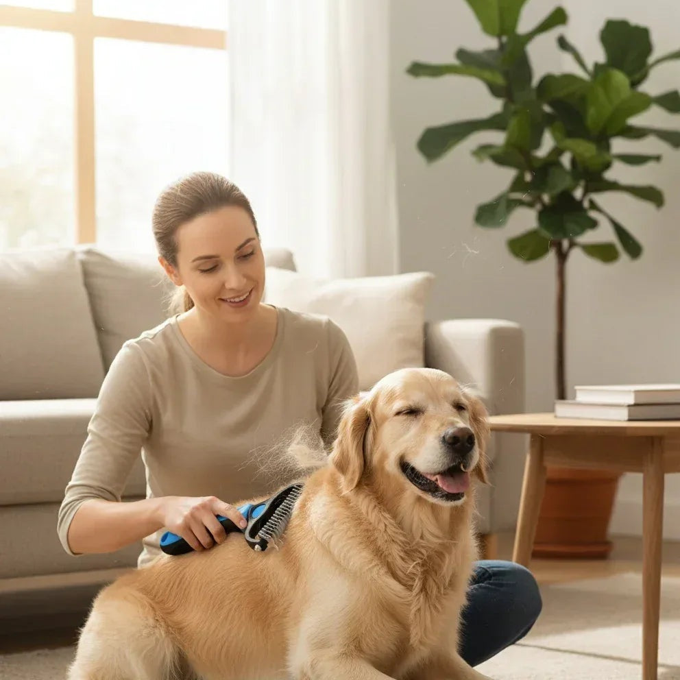 Professional Deshedding Brush - Veterinarian Recommended - Petmartopia