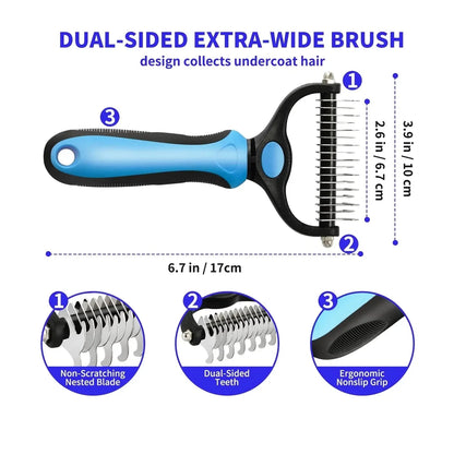 Professional Deshedding Brush - Veterinarian Recommended - Petmartopia