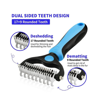 Professional Deshedding Brush - Veterinarian Recommended - Petmartopia