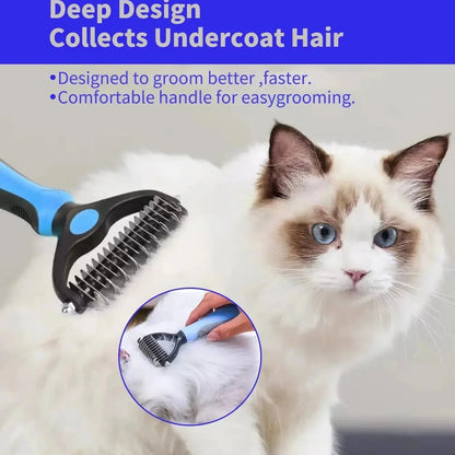 Professional Deshedding Brush - Veterinarian Recommended - Petmartopia