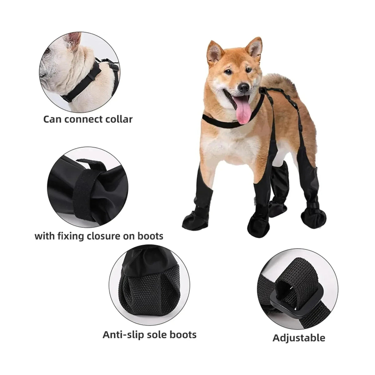 Anti-Slip Dog Boots - Waterproof Paw Protectors - Petmartopia