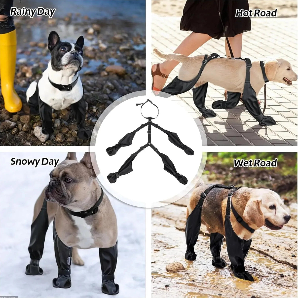 Anti-Slip Dog Boots - Waterproof Paw Protectors - Petmartopia