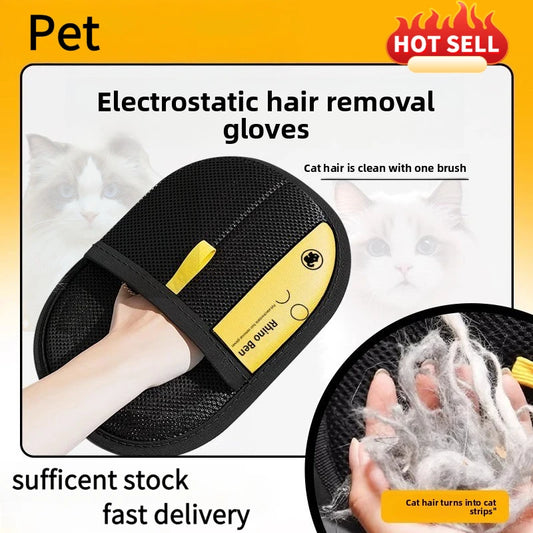 3-in-1 Pet Hair Removal Kit – Sticky Roller, Static Brush & Grooming Glove for Dogs & Cats