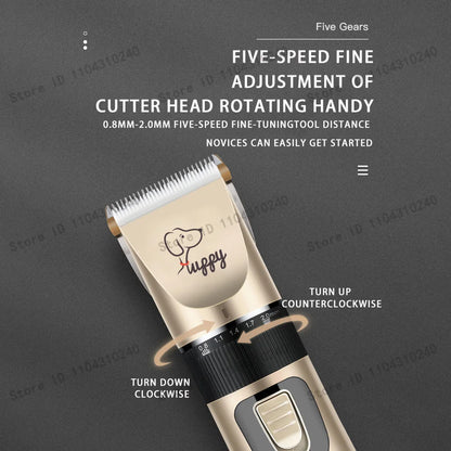 Salon-Quality Trims at Home — Quiet Cordless Pet Clipper Set