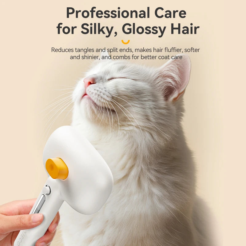 Steam Mist Pet Grooming Brush – Electric Spray Comb for Dogs & Cats (4 Colors)