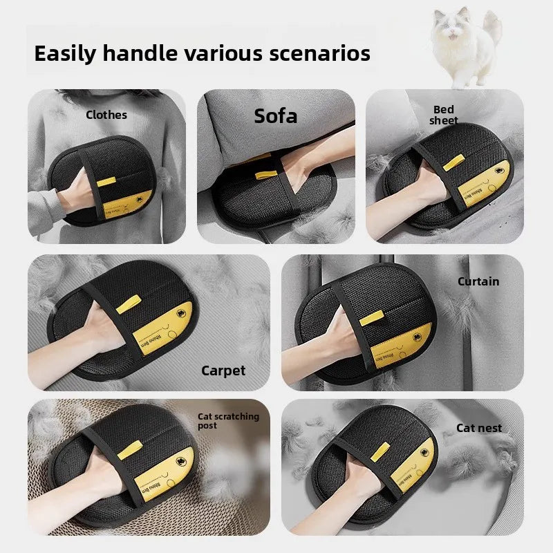 3-in-1 Pet Hair Removal Kit – Sticky Roller, Static Brush & Grooming Glove for Dogs & Cats