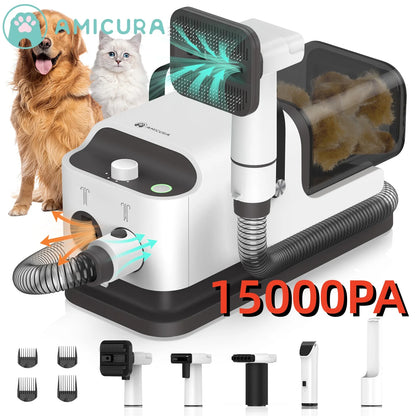 Trim, Dry & Clean — 3-in-1 Pet Grooming Vacuum Kit