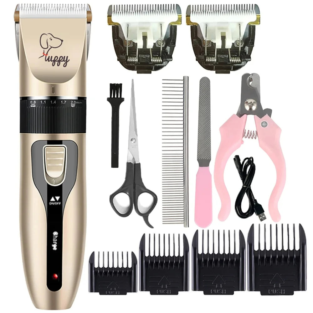 Salon-Quality Trims at Home — Quiet Cordless Pet Clipper Set