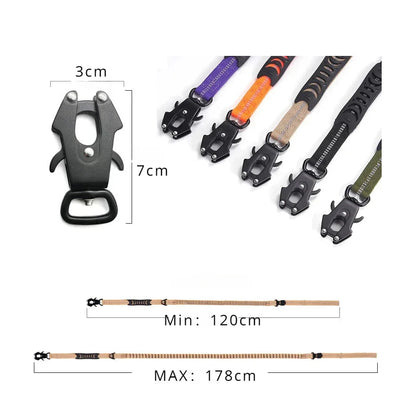 Tactical Bungee Dog Leash - Shock-Absorbing & Reflective - Petmartopia