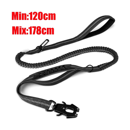 Tactical Bungee Dog Leash - Shock-Absorbing & Reflective - Petmartopia