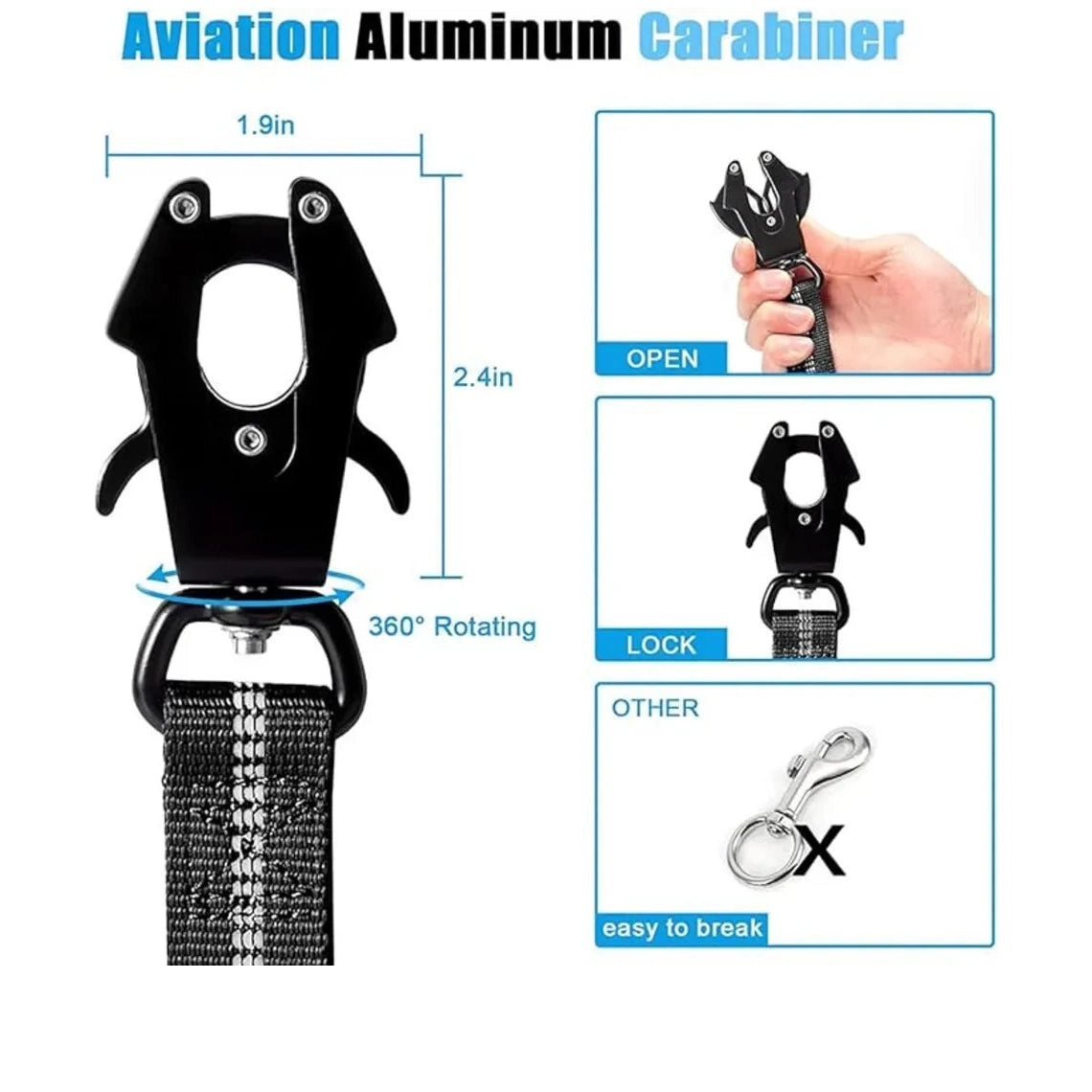 Tactical Bungee Dog Leash - Shock-Absorbing & Reflective - Petmartopia