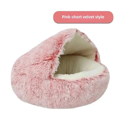 The Cozy Shell Pet Bed - Plush Cave Sanctuary - Petmartopia