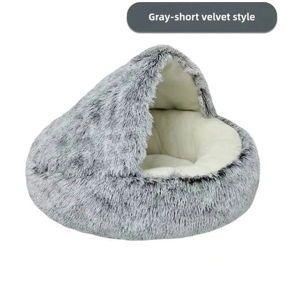 The Cozy Shell Pet Bed - Plush Cave Sanctuary - Petmartopia