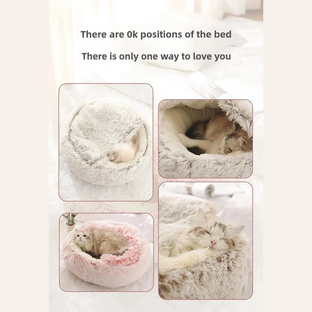 The Cozy Shell Pet Bed - Plush Cave Sanctuary - Petmartopia