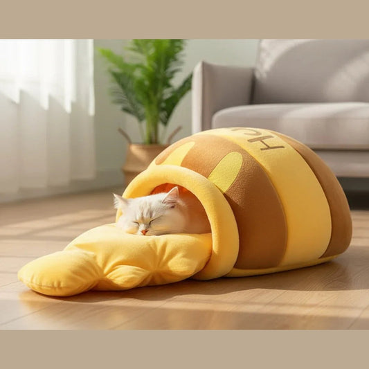 The Honey Pot Nest Bed - Cozy Cave Sanctuary - Petmartopia