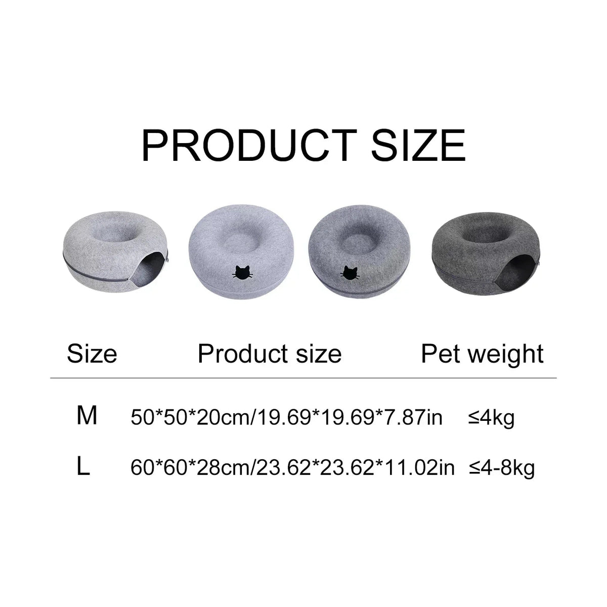 Tunnel Donut Cat Bed - Interactive Play & Sleep Combo - Petmartopia