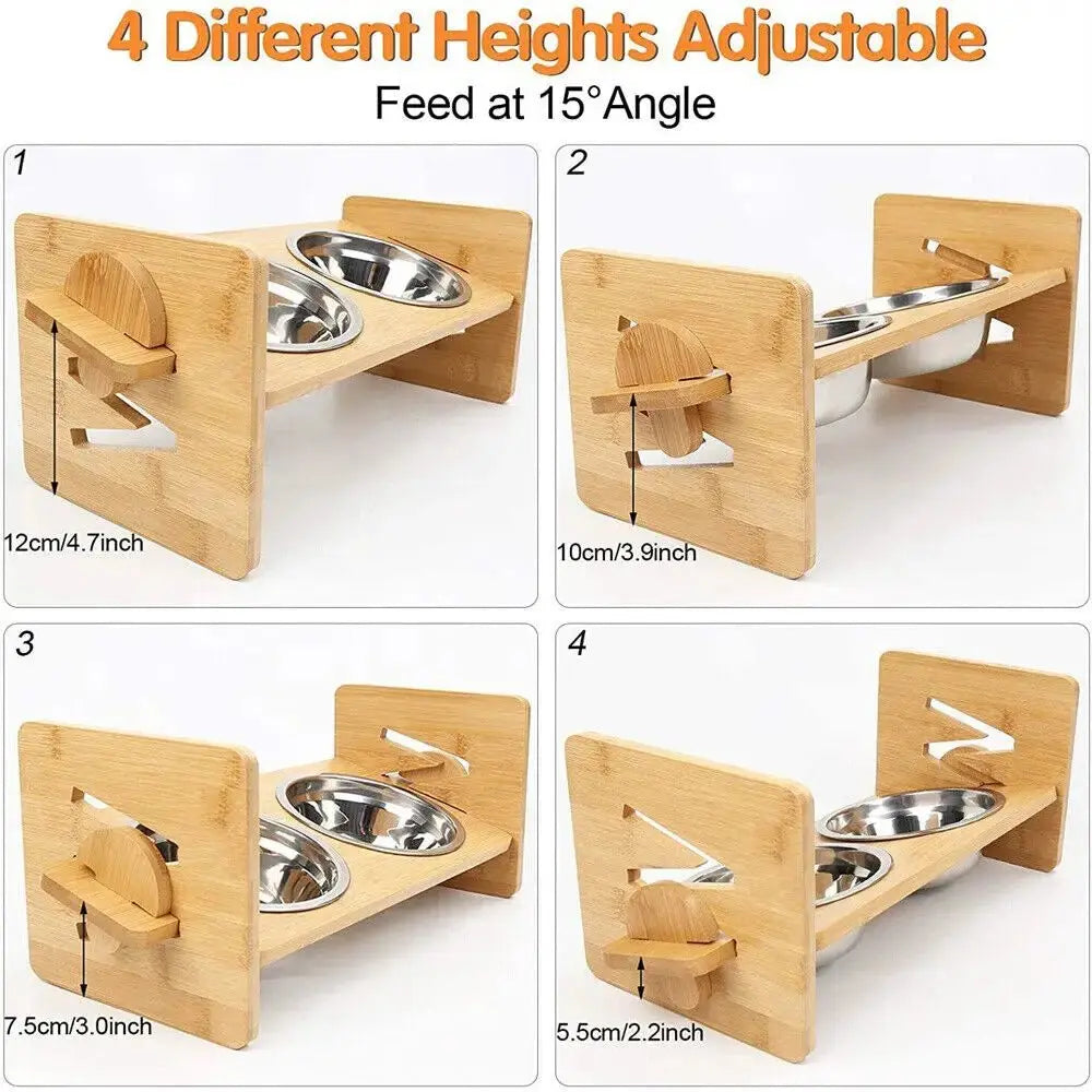 Adjustable Elevated Pet Bowls - Petmartopia